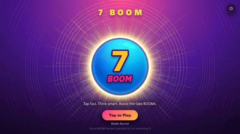 7 Boom math game inspired by multiplication practice