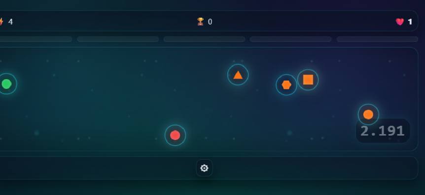 Speed Tap mobile game showing a reaction challenge based on focus and hand-eye coordination